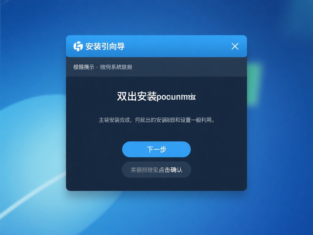 安装向导：双击安装文件后，系统会弹出安装向导，根据